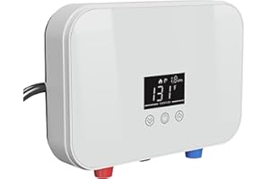 Kweetle Tankless Water Heater Electric, 6000W 110V Instant Hot Water Heater with Digital Display Self-modulating, Overheating Protection for Demand