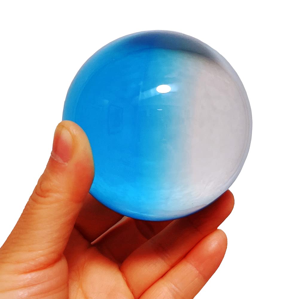 DSJUGGLING Transparent Colored Two-Tone 80mm Acrylic Contact Juggling Ball for Single Ball Tricks & Stage Performance - 2-Tone Acrylic Sphere in 3.15