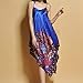 SexyTown Women's Satin Silk Long Nightgown Pajamas with Adjustable Shoulder Strap One Size (Royal Blue)