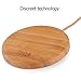 Fonesalesman - WoodPuck Bamboo Edition Qi Wireless Charging Pad | 7.5W Charger for iPhone11, 11 Pro, XS, XR, X, 8; 10W, Galaxy S10, S10 Plus, S10e, S9, S9 Plus, Note 10, 9 & more (No AC Adapter)
