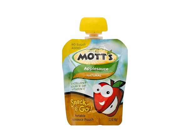 MOTT’S SNACK AND GO APPLESAUCE, NATURAL, 3.2 OZ