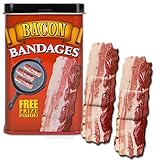 2 Pack - Bacon Shaped Themed Adhesive Bandages, 15 Die-cut Sterile Strips