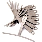 9 Pcs Guitar Radius Gauge Set String Gauges and Fretboard Luthier Tools for Guitar Repair Bass Music Tool Kit with Understring Radius Gauge