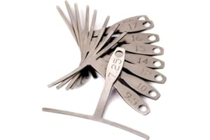 BRBASAP 9 Pcs Guitar Radius Gauge Set String Gauges and Fretboard Luthier Tools for Guitar Repair Bass Music Tool Kit with Understring Radius Gauge