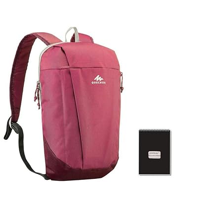 QUECHUA NH 100 Backpack 10L Pink with GENPROD Mini Pocket Notebook