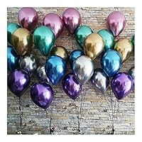 DaTun648 Chrome Balloons 100PCS 12 Inch Metallic Balloons Shiny Balloons Metal Party Latex Balloons for Birthday Wedding Baby Shower Christmas Decorations for Christmas Decoration (Color : Blue)