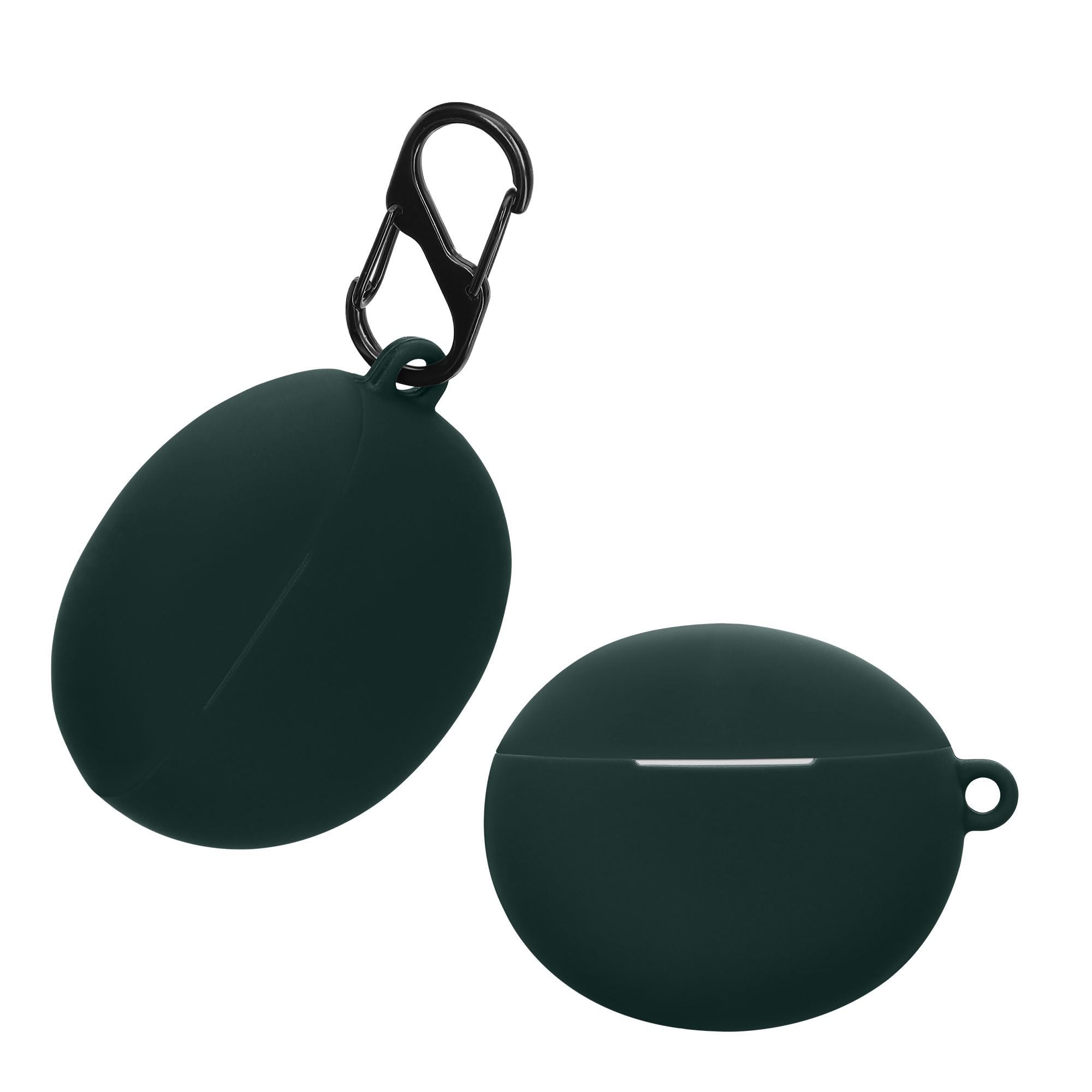 kwmobile Case Compatible with Xiaomi Redmi Buds 4 Active Case - Silicone Cover Holder for Earbuds - Dark Green