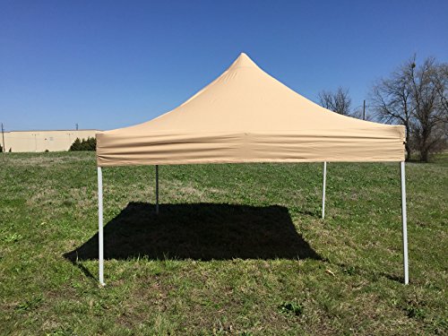 10'x10' Pop up Outdoor Instant Folding Wedding Canopy Party Tent Gazebo EZ TAN - F Model Commercial Frame By DELTA Canopies