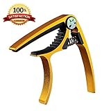Acoustic Guitar Capo - Musicians Recommended Capo for Acoustic,Electric or Classical Guitar - Perfect for Banjo and Ukulele - Lightweight Aluminum Comparable to Jim Dunlop,Bill Russell,Kyser or Shubb