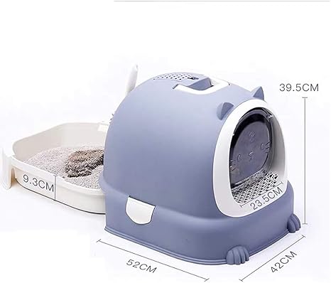 Amazon Co Jp ハンドルときれいに猫のトイレ囲いデザイン簡単防ぐ砂漏れ大型宇宙の簡単取扱いのための猫のトイレボックス Dyyd Color Purple ホーム キッチン