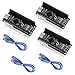 ELEGOO Upgraded Nano V3.0 Plus Compatible with Arduino Projects, Nano Board HT42B534-1 /ATmega+328P with USB Cable, Compatible with Nano V3.0 x 3 with Cable(Arduino-Compatible)