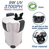 Polar Aurora Free Media 3 Stage 100 Gallon 370 GPH Aquarium Filter