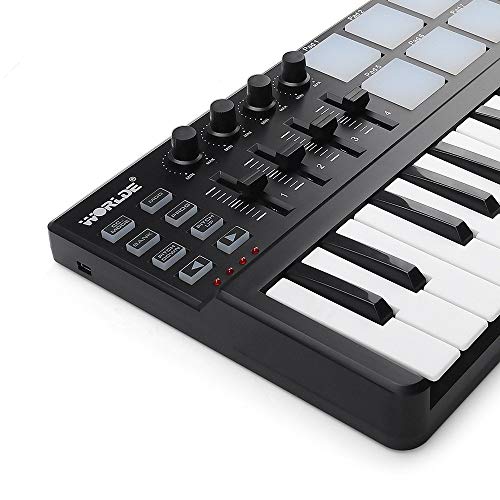 Vangoa MIDI Keyboard Controller 25 Keys, Worlde Panda MINI USB Midi