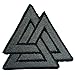 SpaceAuto Valhalla Valknut Triangle Symbol Nordic Viking Odin Military Tactical Morale Badge Hook & Loop Fastener Patch 2.68