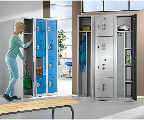 Compartment locker with cylinder lock width 400 mm 4 compartments