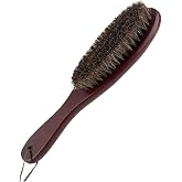Cokaka Clothes Brush Garment Brush Lint Remover Brush with Genuine Soft Horsehair and Wooden Handle for Coat Men Suits Shoes Jacket Furniture Car Mat and Pet Hair (1-Pack(Walnut Wood))
