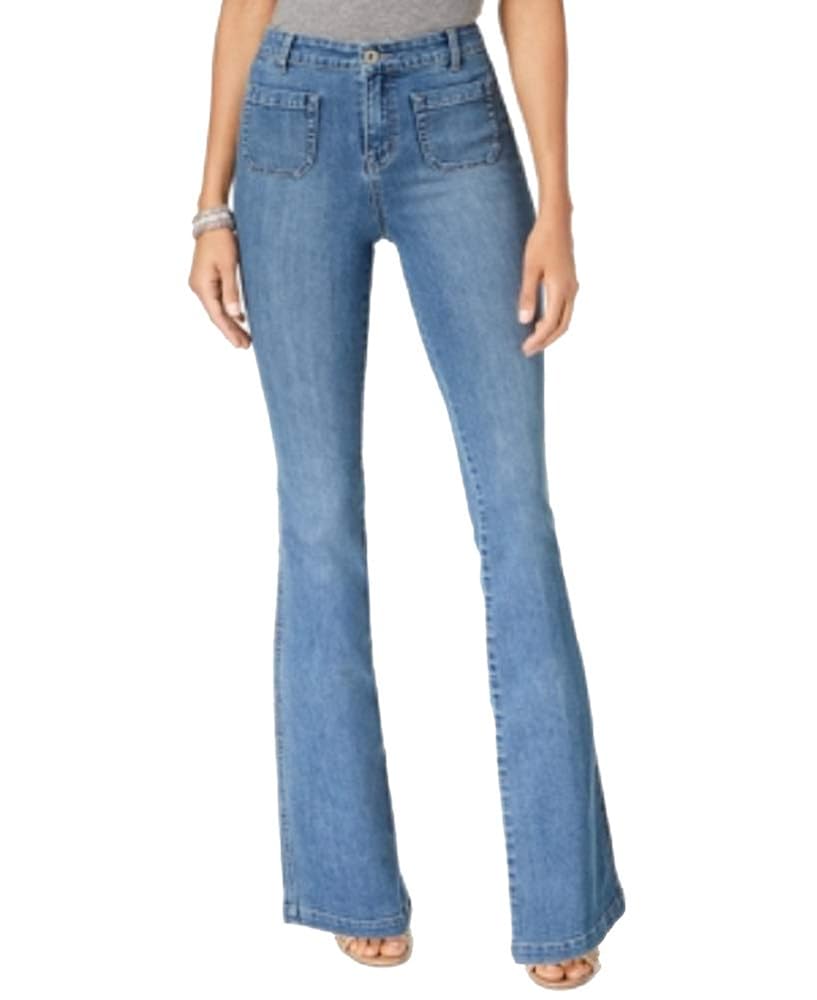 front pocket flare jeans