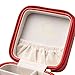 Vlando Small Travel Jewelry Box Organizer Display Storage Case for Rings Earrings Necklace, Orange