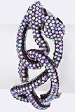 KARMAS CANVAS CRYSTAL SNAKE ENTWINED CUFF (Purple)