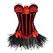 Kranchungel Women's Gothic Corset Skirt Set Moulin Rouge Dancer Fancy Clubwear