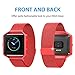 For Fitbit Blaze Band Large With Metal Frame, Wearlizer Milanese Loop Smart Watch Band Replacement Stainless Steel Bracelet Strap for Fitbit Blaze, Christmas Gift - Red Large