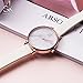 Fashion Marble Dial Watch Women Simply Quartz Watches Leather Band Casual Ladies Wristwatch (Marble Texture)