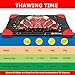 ERU erutray LARGEST SIZE 3 mm Magic Fast Thawing Plate For Frozen Foods - No Battery, No Microwav Defrosting Tray, 8x14 inch, Black