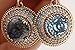 Turkish Handmade Jewelry Round Shape London Blue and Round Cut Topaz 925 Sterling Silver Dangle/Drop Earrings