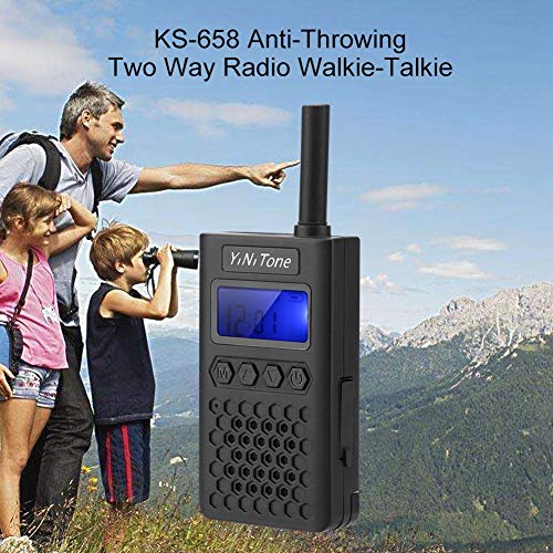 KS-658 1 Pcs LCD Display Anti-Throwing Handled Two Way Radio Walkie-Talkie