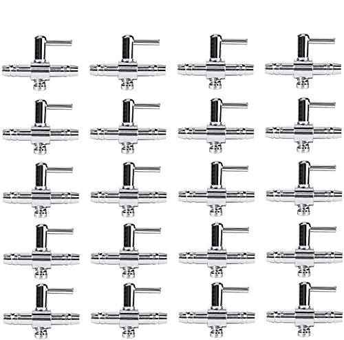 10PCS Air Flow Control Lever Valve, Stainless Steel Aquarium Oxygen Pump Air Volume Flow Adjustment Valve Check Fish Tank Accessory