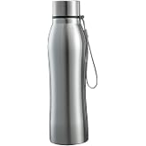 AwnsIMfreien Portable Water Bottle, Stainless Steel Water Bottle, 1000ml Large Capacity Leak Proof Portable Single Wall Stainless Steel with Hand-Held Rope for School Office Gym Running