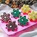 YGEOMER 4 6-Cavity Christmas Silicone Snowflake Soap Molds, 22 Patterns for Making Fondants, Cakes, Handmade Soaps