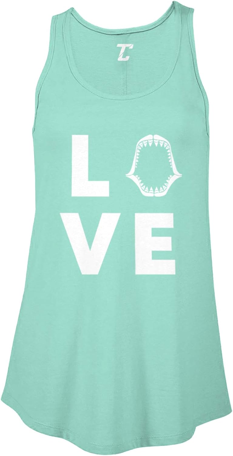 Love Shark - Jaw Teeth Tooth Great White Women's Flowy Tank Top