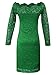Maggie Tang Women's Off Shoulder Long Sleeve Twin Set Floral Lace Bodycon Dress