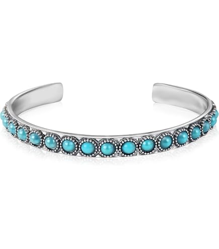 Amazon.com: Bonuci Turquoise Bracelet Women Western Jewelry Retro