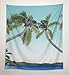 Shukqueen Tropical Palm Coconut Tree Nature Sea Ocean Hawaii Beach Scenic Tapestry Wall Hanging Summer Paradise Wall Decor Art for Living Room Bedroom Dorm Decoration 51