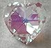 Swarovski 20mm Aurora Borealis Small Crystal Heart Prism