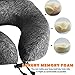 ZAMAT Travel Pillow, Comfortable Memory Foam Neck Pillow, Adjustable Camping Car Train Flight Airplane Pillow, Full Chin Head Support, Breathable Case Cover, Travel Kit with Sleep Mask, 2 Earplugs