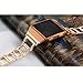 bayite for Fitbit Ionic, Replacement Metal Bracelet Adjustable Fitbit Ionic Bands Rose Gold with Rhinestone
