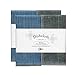 Nawrap Binchotan Dishcloths, Set of 2, Naturally Anti-Odor, Aqua x Charcoal