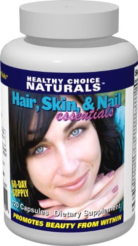 Hair, Skin & Nail Essentials with Biotin-Healthier Hair, Skin & Nails in 30 Days-All Natural/120 Ct.