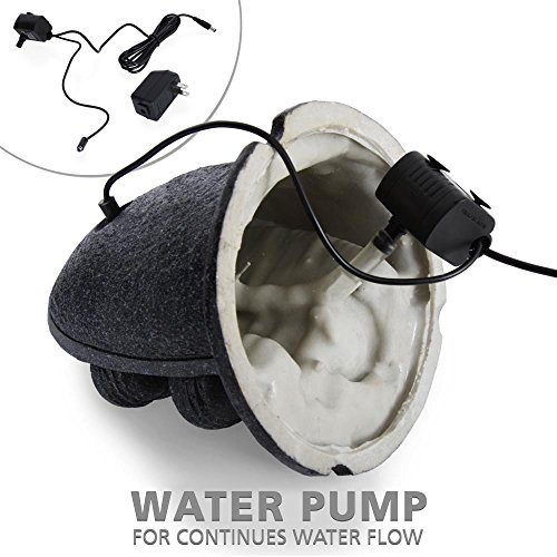 SereneLife 4-Tier Desktop Electric Water Fountain Decor w/ LED - Indoor Outdoor Portable Tabletop Decorative Zen Meditation Waterfall Kit Includes Submersible Pump & 12V Power Adapter - Thumbnail 7
