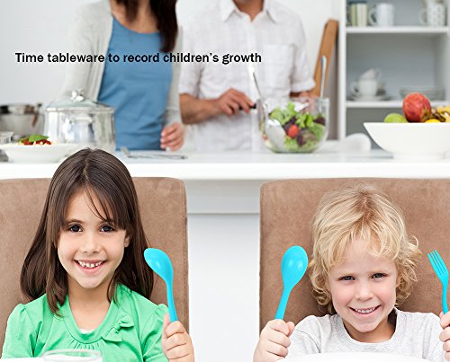 Childrens Dinnerware Set 5 Pieces, Yehua Baby, Toddler, Kids Tableware Set - Spoon, Fork, Cup, Plate, Bowl - FDA/BPA Free Certified Silicone, Unbreakable, Best Gifts With Child 1-13 Years Old - Blue