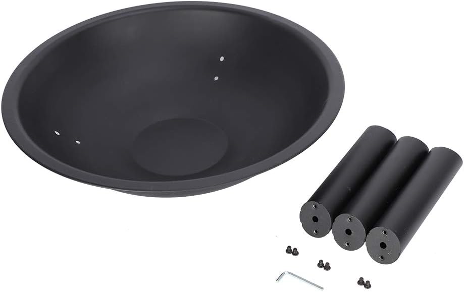 Outdoor Fire Pit 23" Foldable Patio Steel Fire Bowl Fireplace with Mesh Spark Screen Cover Wood Burning BBQ Grill Bonfire for Beach Yard Camping Picnic Pool Party Winter Heater (20IN, Fire Bowl Only) : Garden & Outdoor