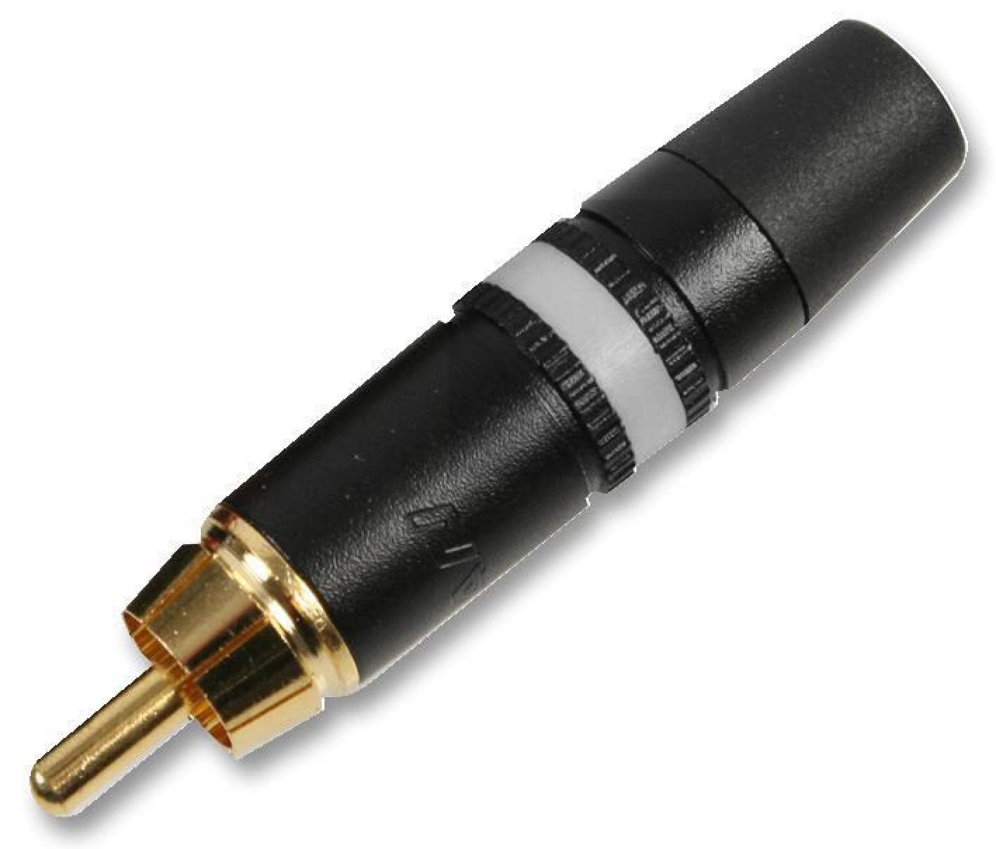 REAN NYS373 Phono Plug with Gold Plated Contacts and White Colour Coded Ring