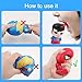 POKONBOY Jumbo Squishies Super Hero Toys - 4 Pack Squishies Slow Rising Toys Squishy Toys Boys Girls Kids Cute Kids Doll Stress Relief Toy