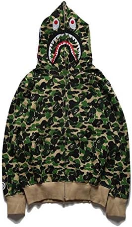 Mulynn Fashion Bape Printed Zipper Casual Hoodie for Men/Women