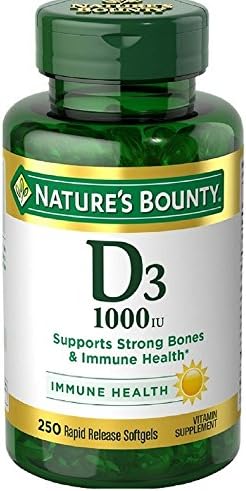 Nature's Bounty High Potency Vitamin D-1000 IU Softgels, 200 ea (Pack Of 6)
