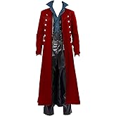 BITSEACOCO Mens Vintage Victorian Steampunk Jacket, Gothic Renaissance Medieval Frock Coat Cosplay Halloween Costume Tailcoat