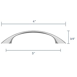 LIZAVO Brushed Satin Nickel Cabinet Pulls Curved